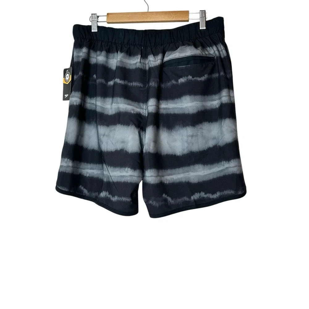 Speedo Swim Shorts Men's Large Elastic Board Swimwear Trunks‎ Beach Pockets New